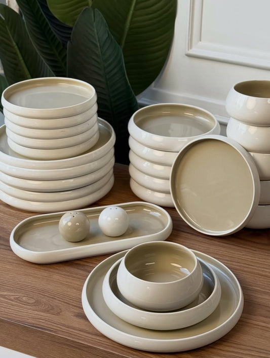 27 Pcs European Double Glaze Porcelain Dinner Set