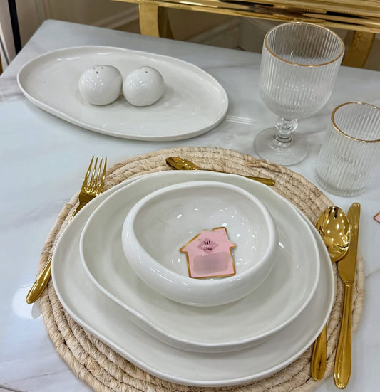 27pcs European Double Glaze Porcelain Dinner Set