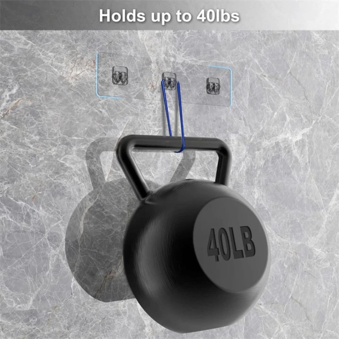 5 Pcs CLEAR Strong Adhesive Waterproof Wall Hooks