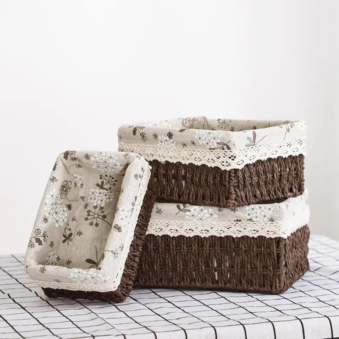 Woven Paper Rope Baskets-