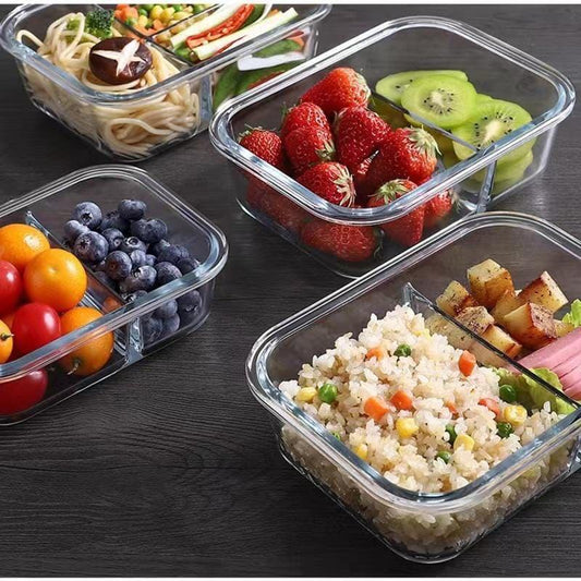 Partitioned Glass Food Containers