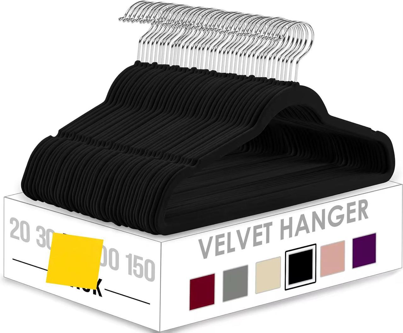 10pcs Premium Velvet Non-slip Hangers