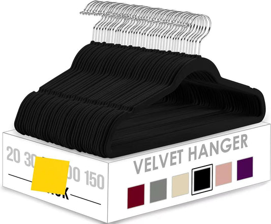 10pcs Premium Velvet Non-slip Hangers