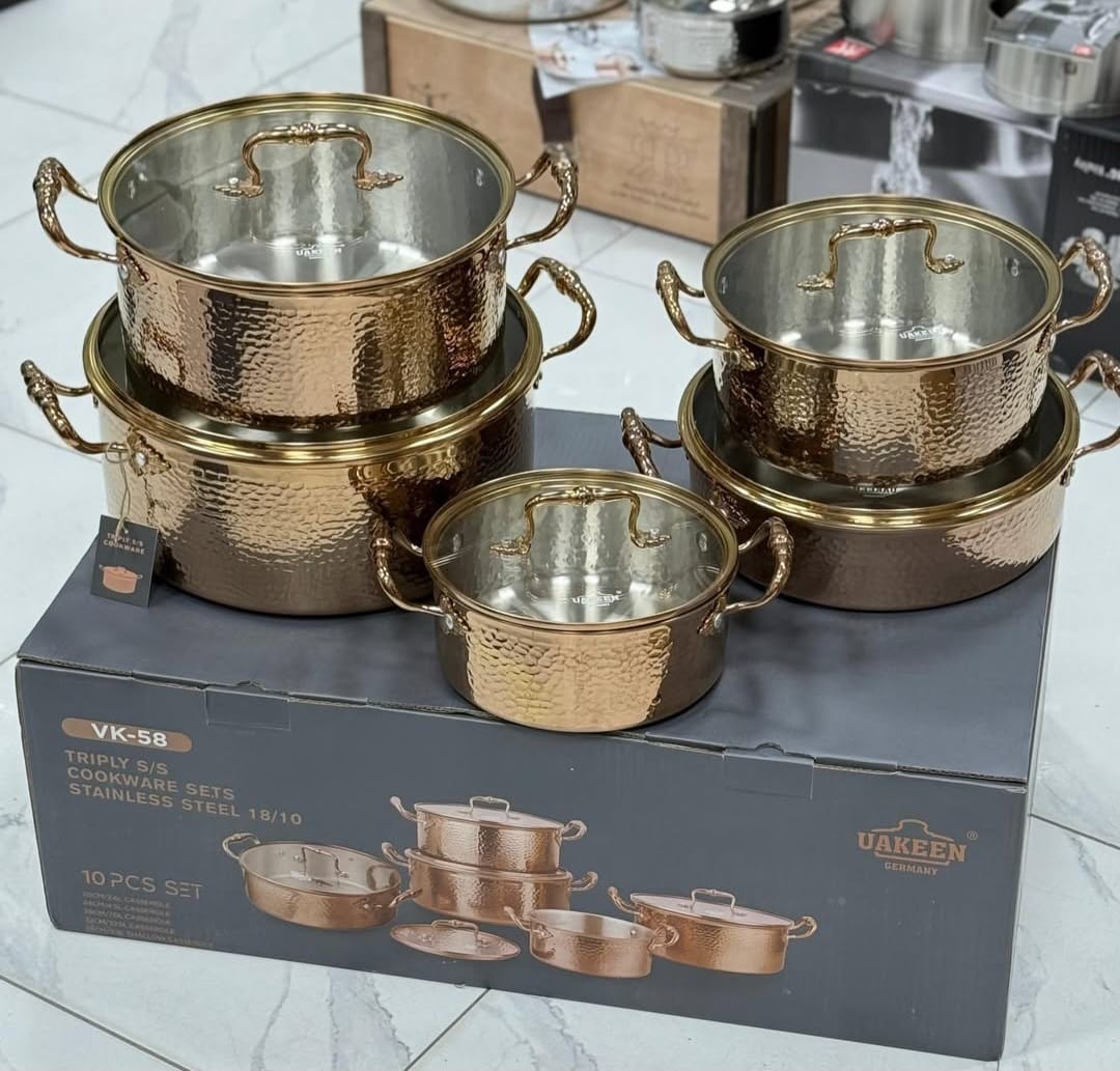 10PCS SET High Quality Tripply S / S Stainless Steel Cookware Set
