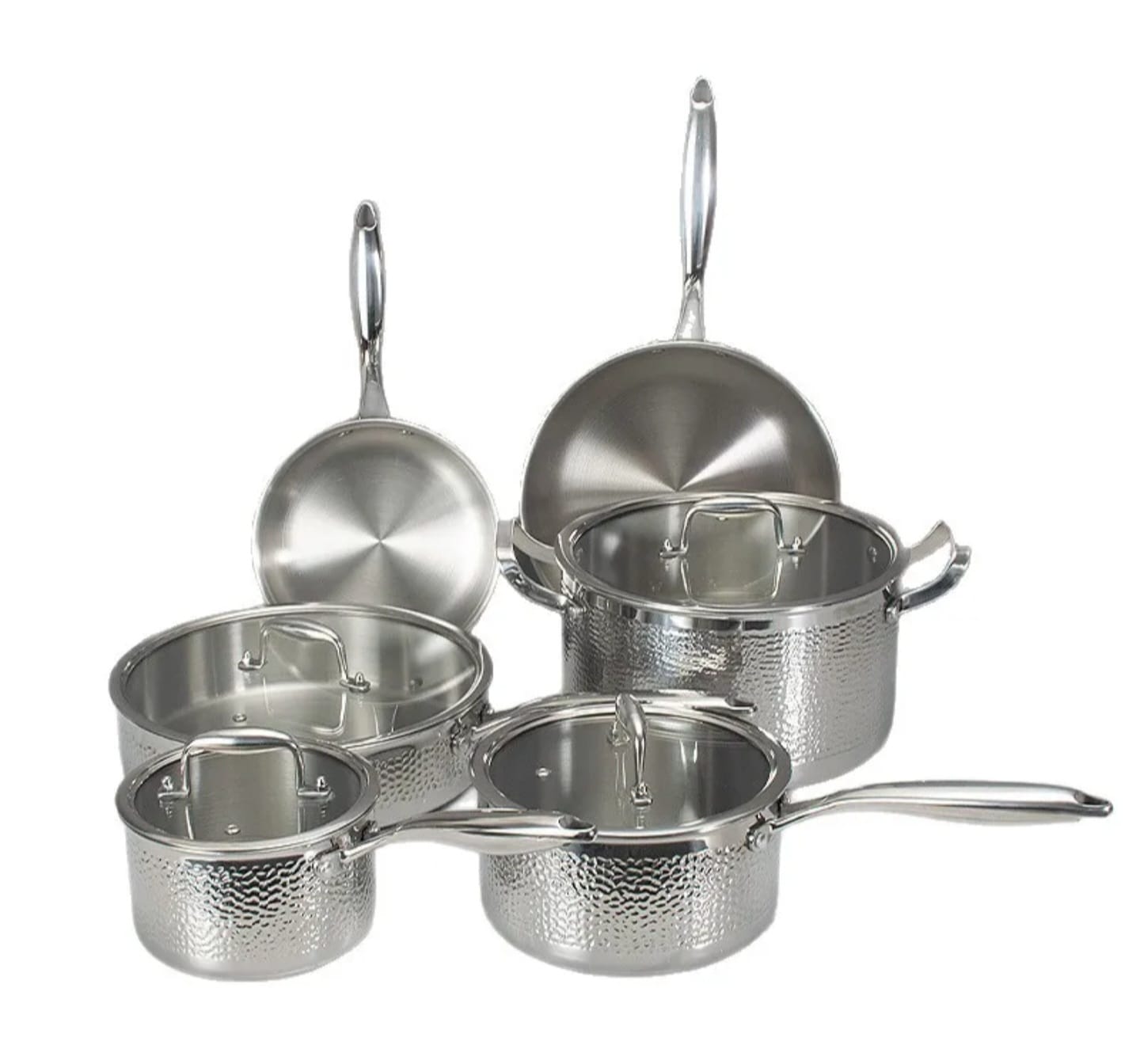 10 PCS Stainless Steel Cookware Set
