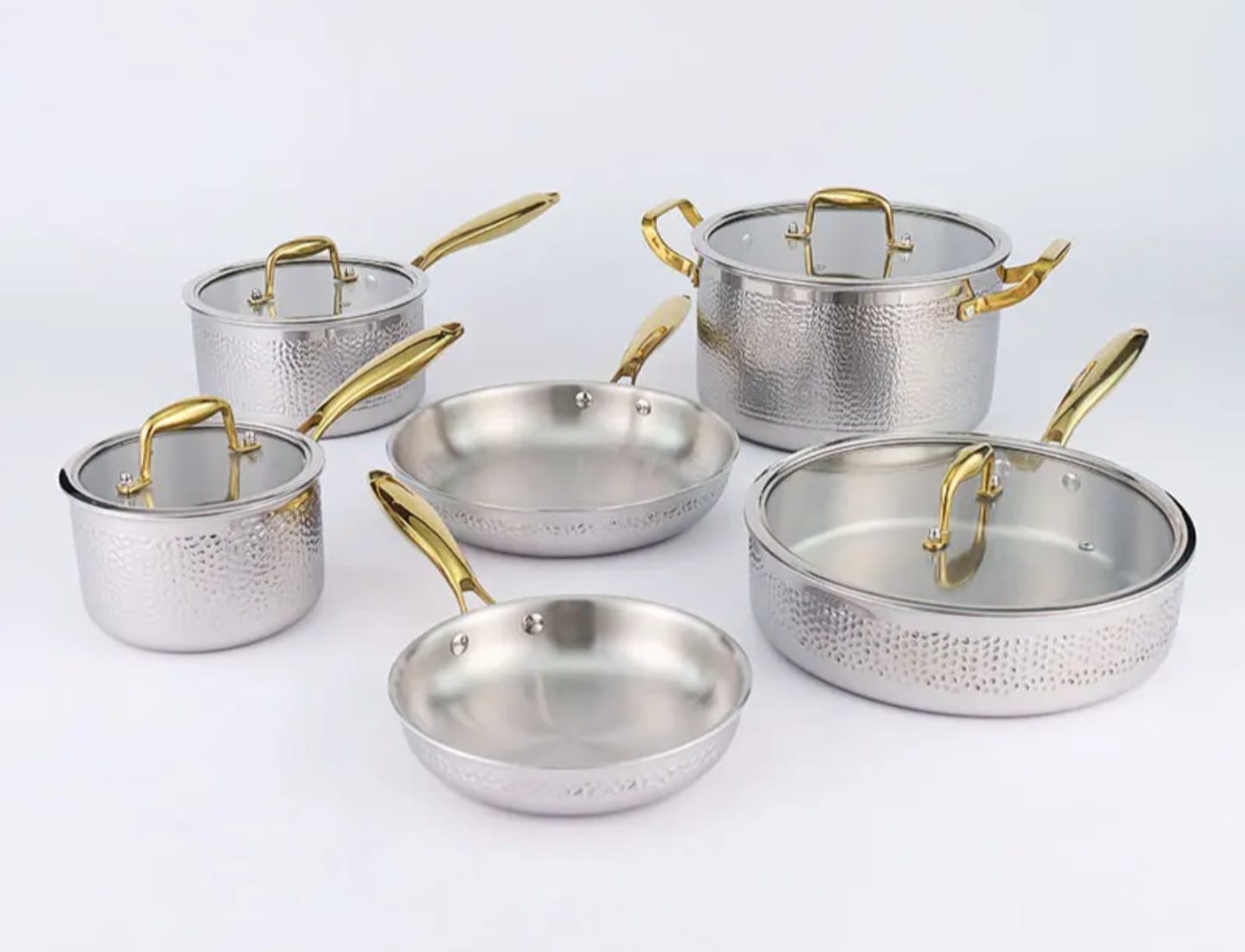 10 PCS Stainless Steel Cookware Set