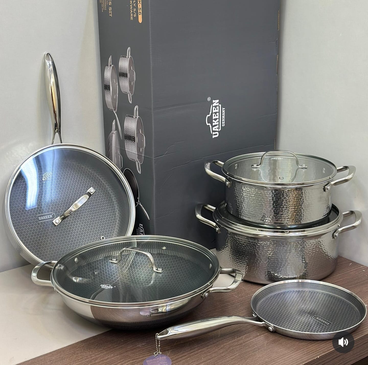 9PCS Stainless Steel Cookware Set