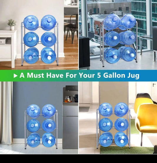 3 Tier Six Bucket Heavy Duty Water Bottle Rack