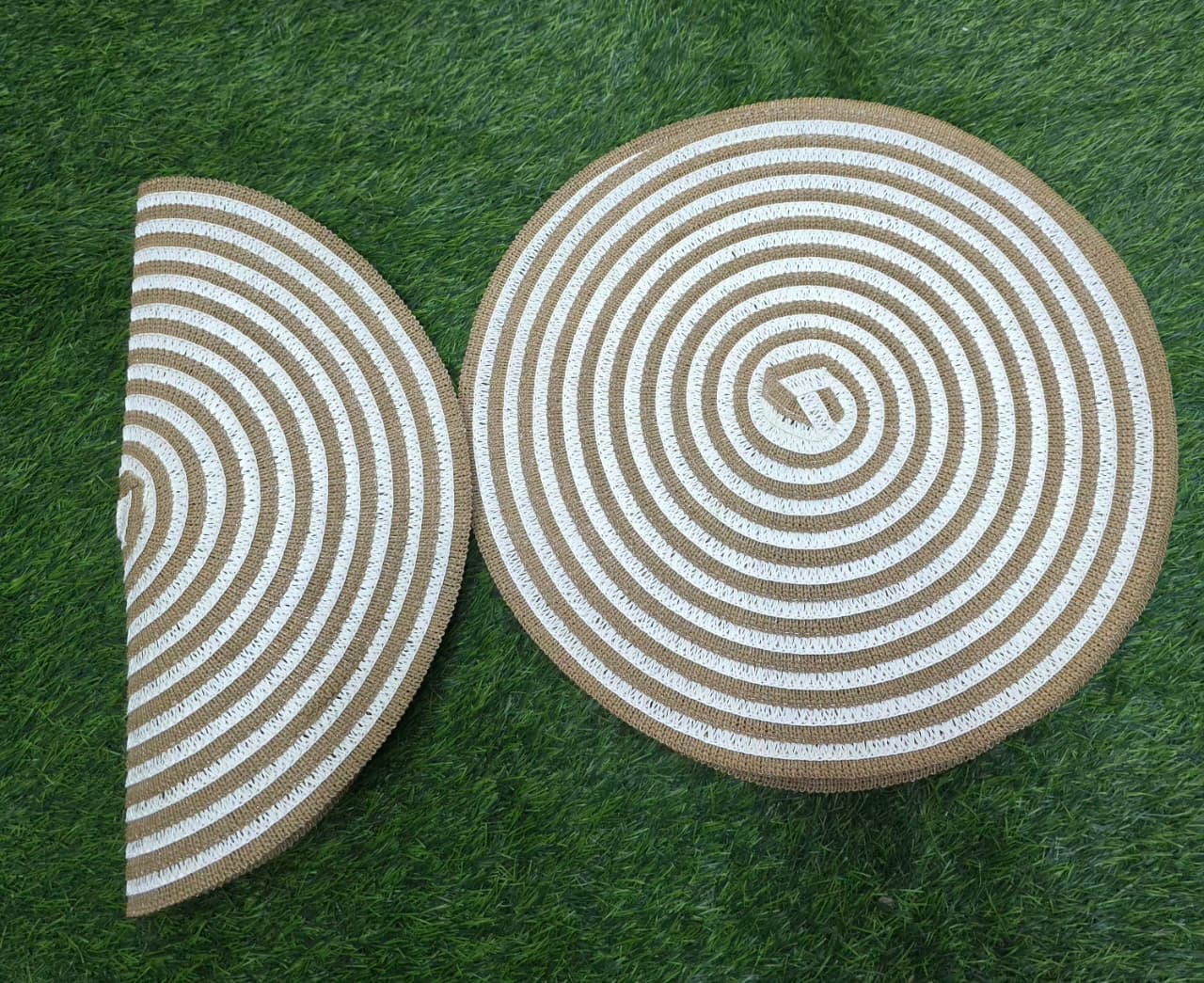 6pcs Round Elegant Braided Table Mats