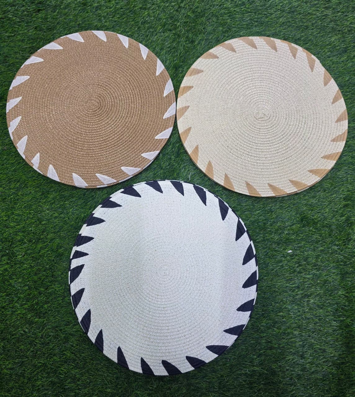 6pcs Round Elegant Braided Table Mats
