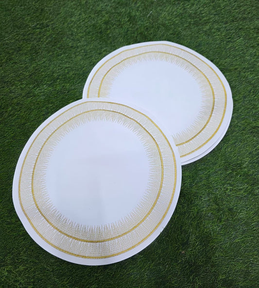 6pcs Modern Round Faux Table Mats for Dinning