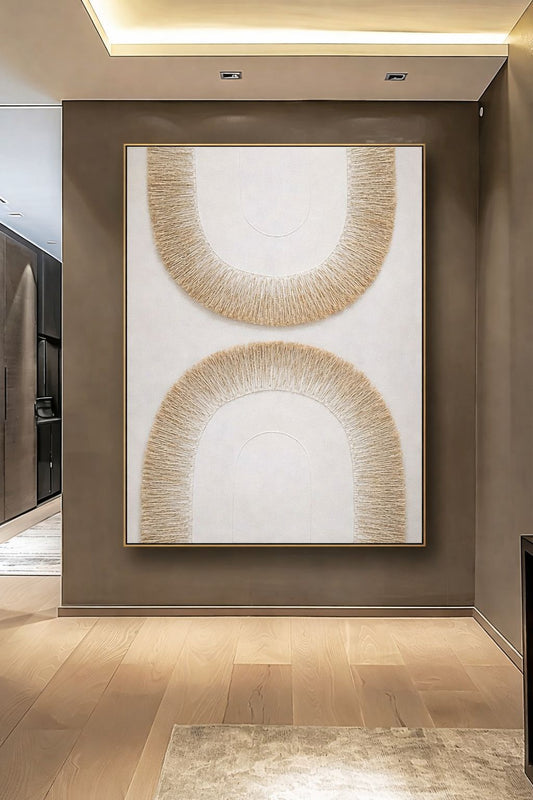 Textured Handcrafted Arch Design Wall Art
