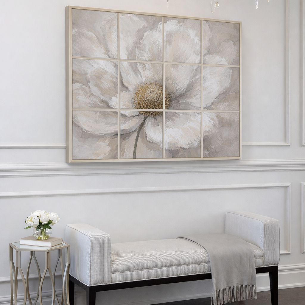 Elegant Floral Textured Wall Art