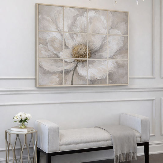 Elegant Floral Textured Wall Art