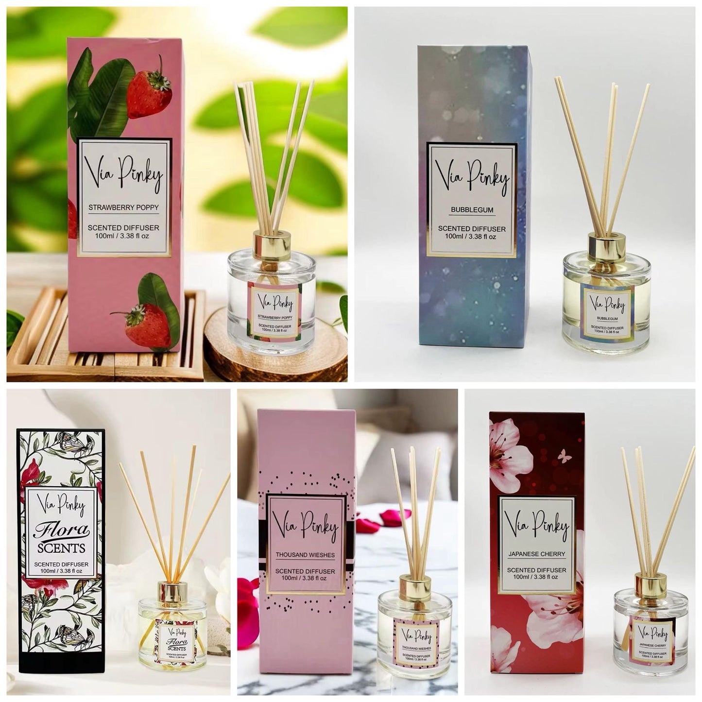 Scented Aromatherapy Reed Diffusers