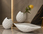 3pcs White Abstract Sculptural Set