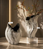 Large Shell-Inspired Statement Vase Set