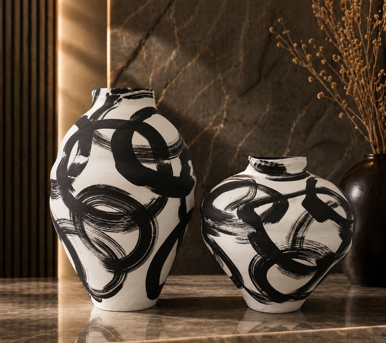 2pcs Artistic Vase Set