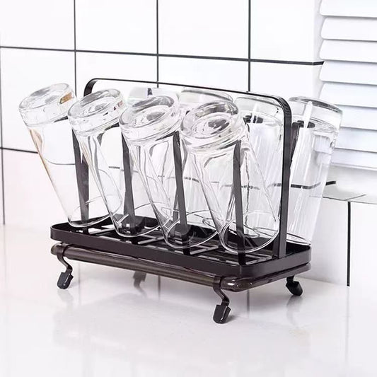 Modern Glass Cup Holder Set