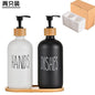 Soap and Dishes Dispenser with Bamboo Holder
