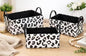 3-Piece Stylish Cow Print Storage Baskets