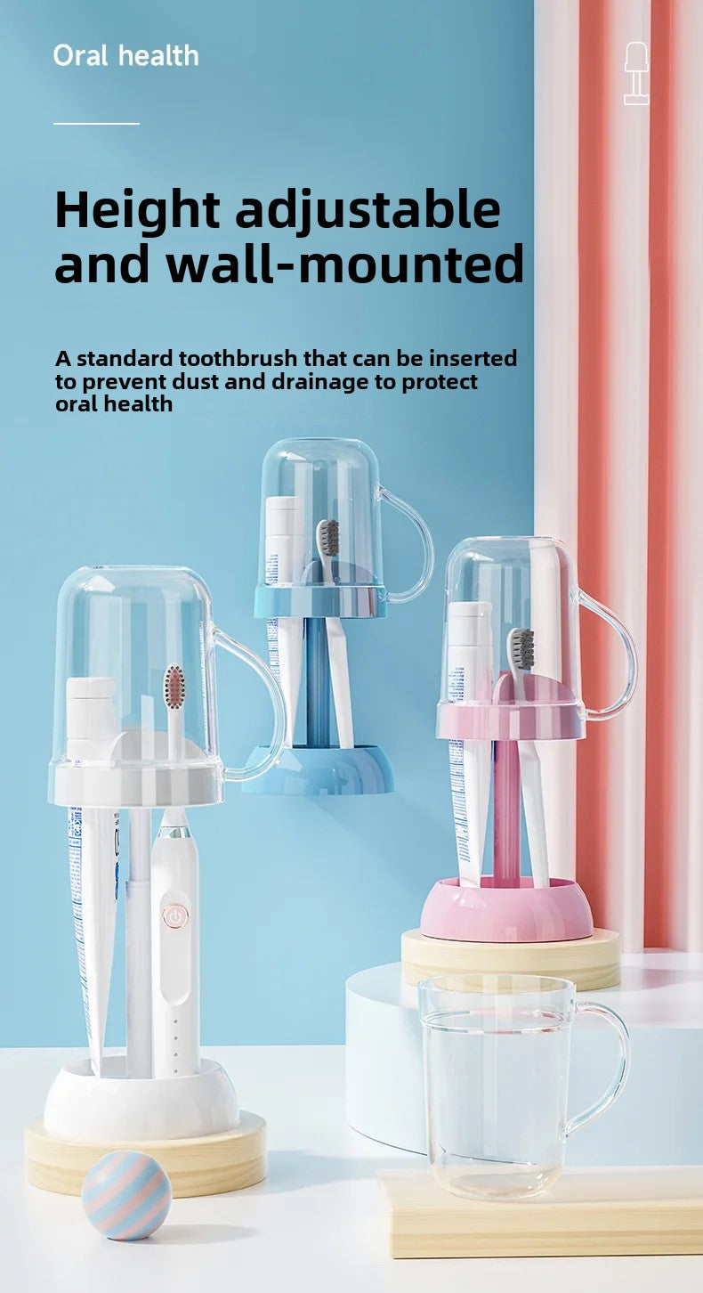 Adjustable Toothbrush Holder with Gargle Cup