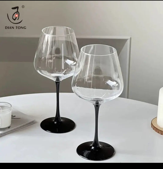 6pcs Burgundy Crystal Wine Glass