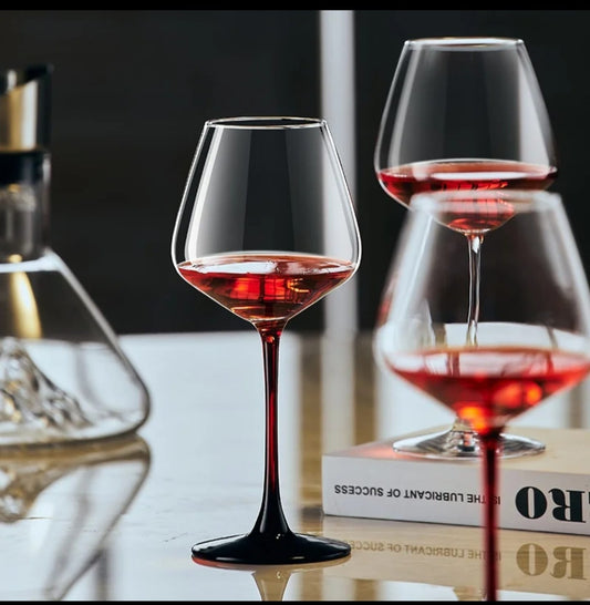 6pcs Burgundy Crystal Wine Glass