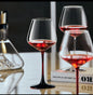 6pcs Burgundy Crystal Wine Glass