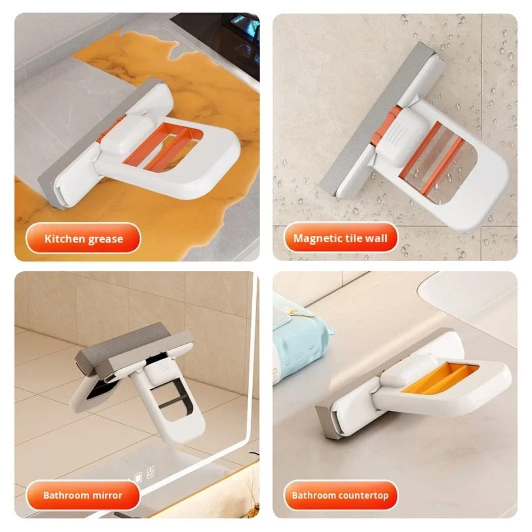 One-hand Squeeze Handle Foldable Desktop Mop
