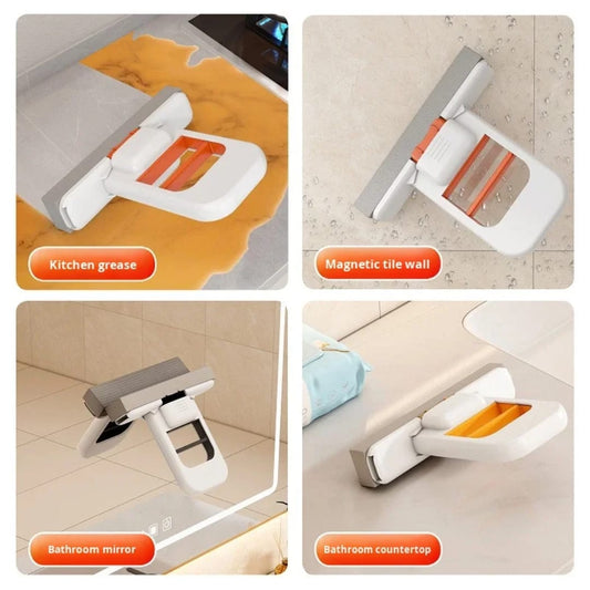 One-hand Squeeze Handle Foldable Desktop Mop