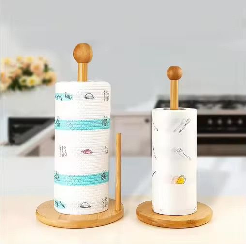 Bamboo Wood Tissue Holder