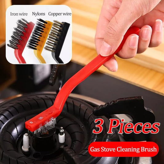 3Pcs Cleaning Brushes Kitchen Range