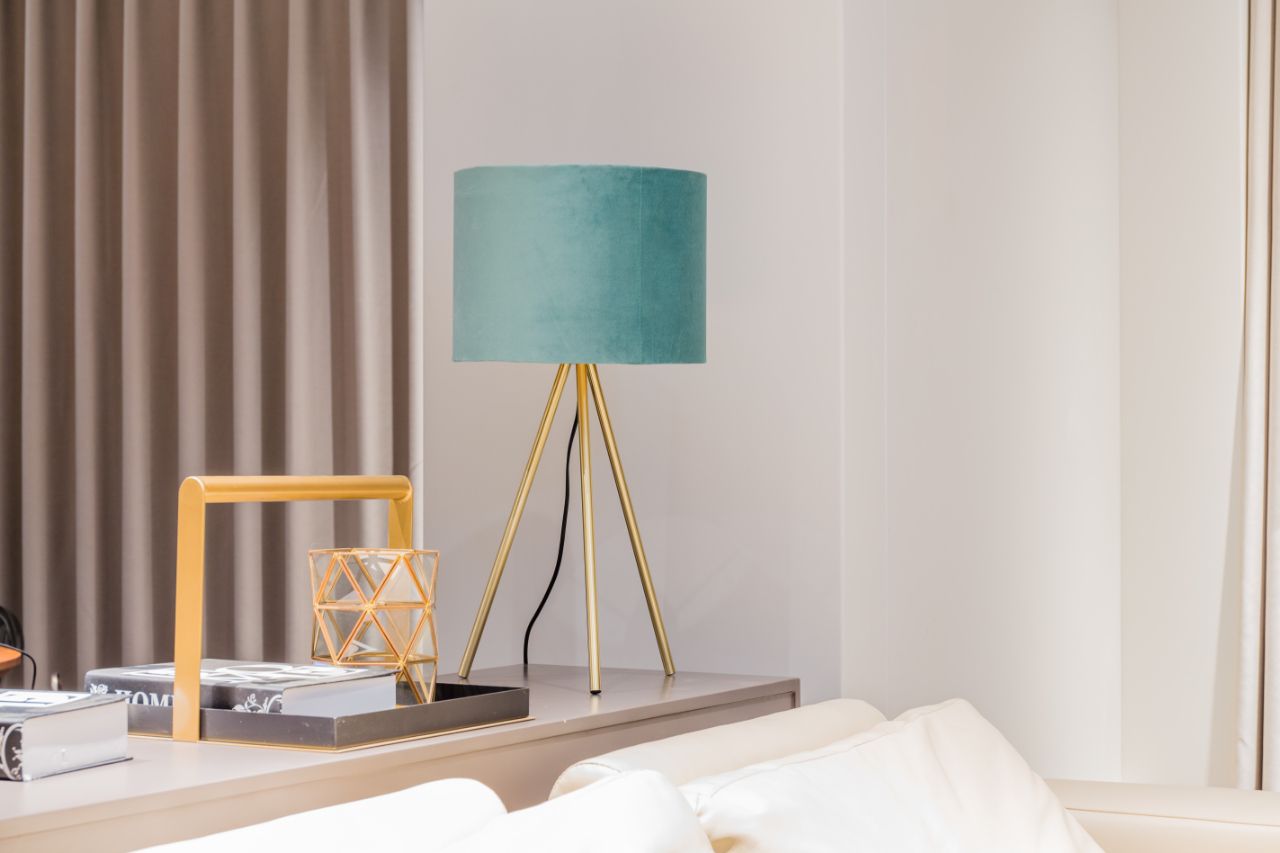 Velvet Tripod Table Lamp