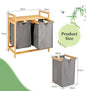 Bamboo Twin Partition Laundry Organizer