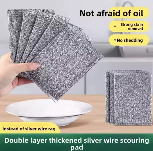 5pcs Multi-purpose double sided wire dish cloth