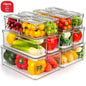 14pcs Stackable Fridge Storage Organizers