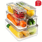 7pcs Stackable Acrylic Fridge Organizer