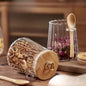 Glass Storage Jar with Bamboo Lid / Spoons