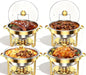 1pc Elegant Round Stainless Steel Chafing Dish
