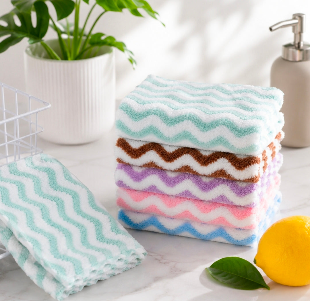 5pcs Microfiber Kitchen Towels