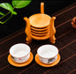 6pcs Creative Bamboo Coasters