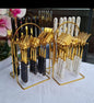 Heavy Marble Gold Cutlery Sets