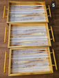 3pcs Luxury Gold Acrylic Serving Tray
