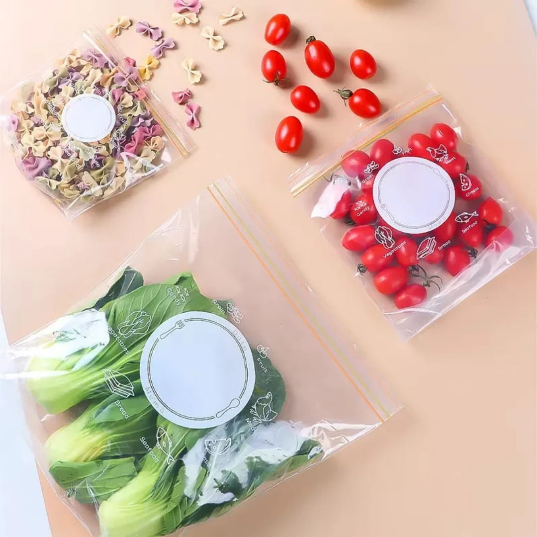 15pcs Plastic Ziplock Bags Leakproof Freezer