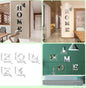 HOME Acrylic Mirror Adhesive Wall Sticker Set