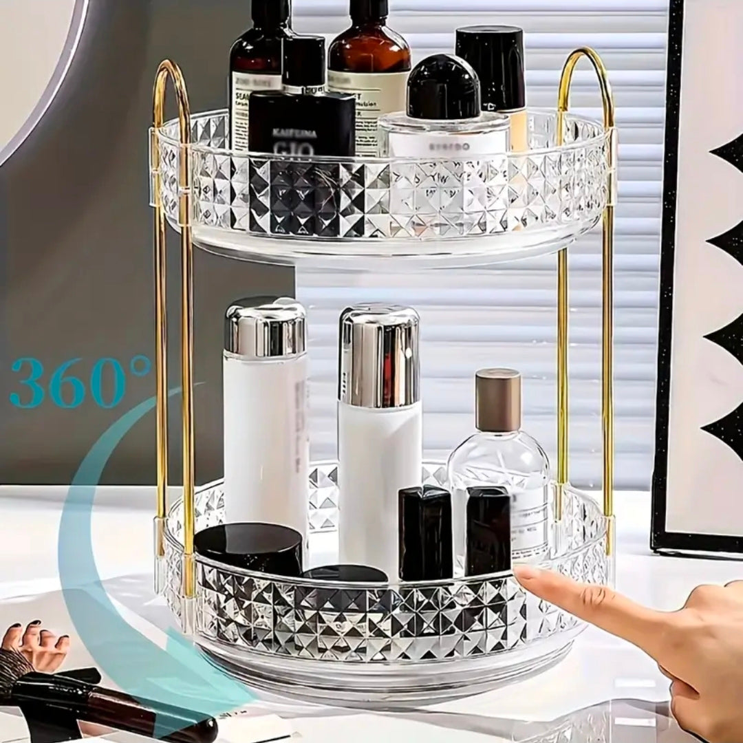 360° Rotating Makeup Storage Rack