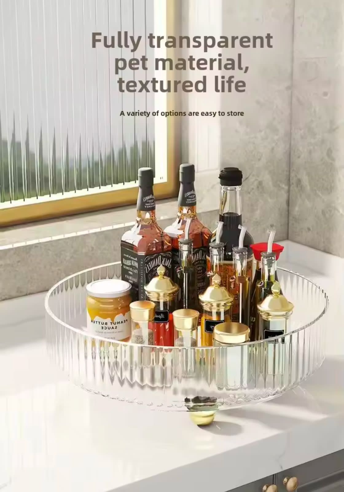 360-degree Rotating Turntable Organizer