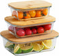3pcs Glass Bowl Storage Containers