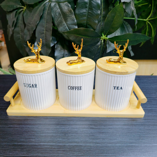 3pc Ceramic Canister Set